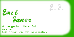 emil haner business card
